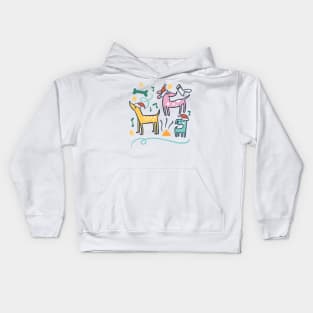 Cute dogs Christmas Kids Hoodie